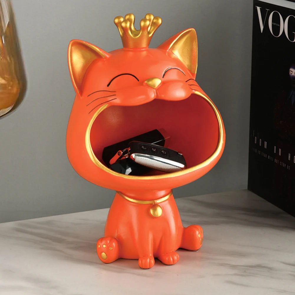 Fortune Cat Key Holder & Storage Figurine