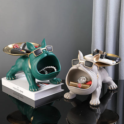 Bulldog Key Storage Figurine