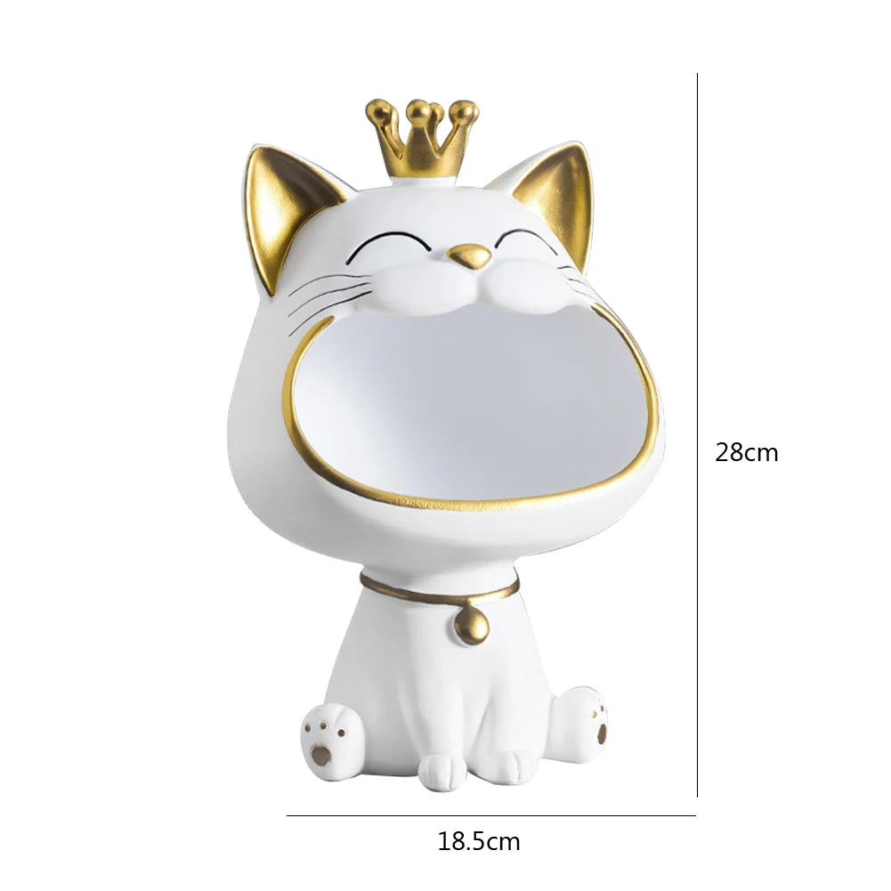 Fortune Cat Key Holder & Storage Figurine