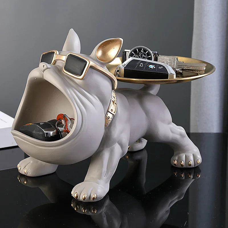 Bulldog Key Storage Figurine