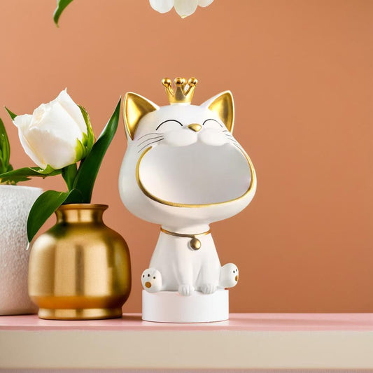 Fortune Cat Key Holder & Storage Figurine